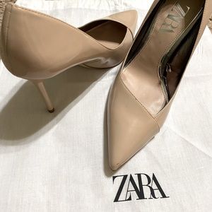 Zara Nude pointy heels
